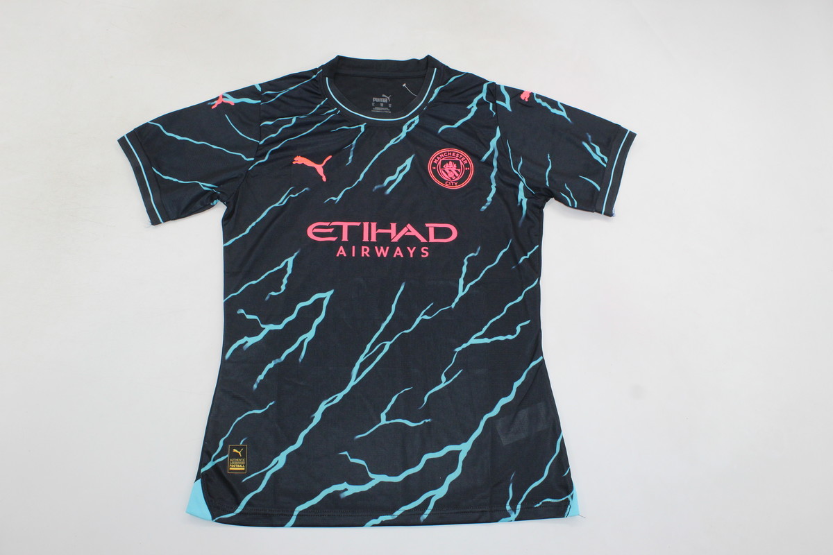 AAA Quality Manchester City Woman 23/24 Third Black/Blue Jersey